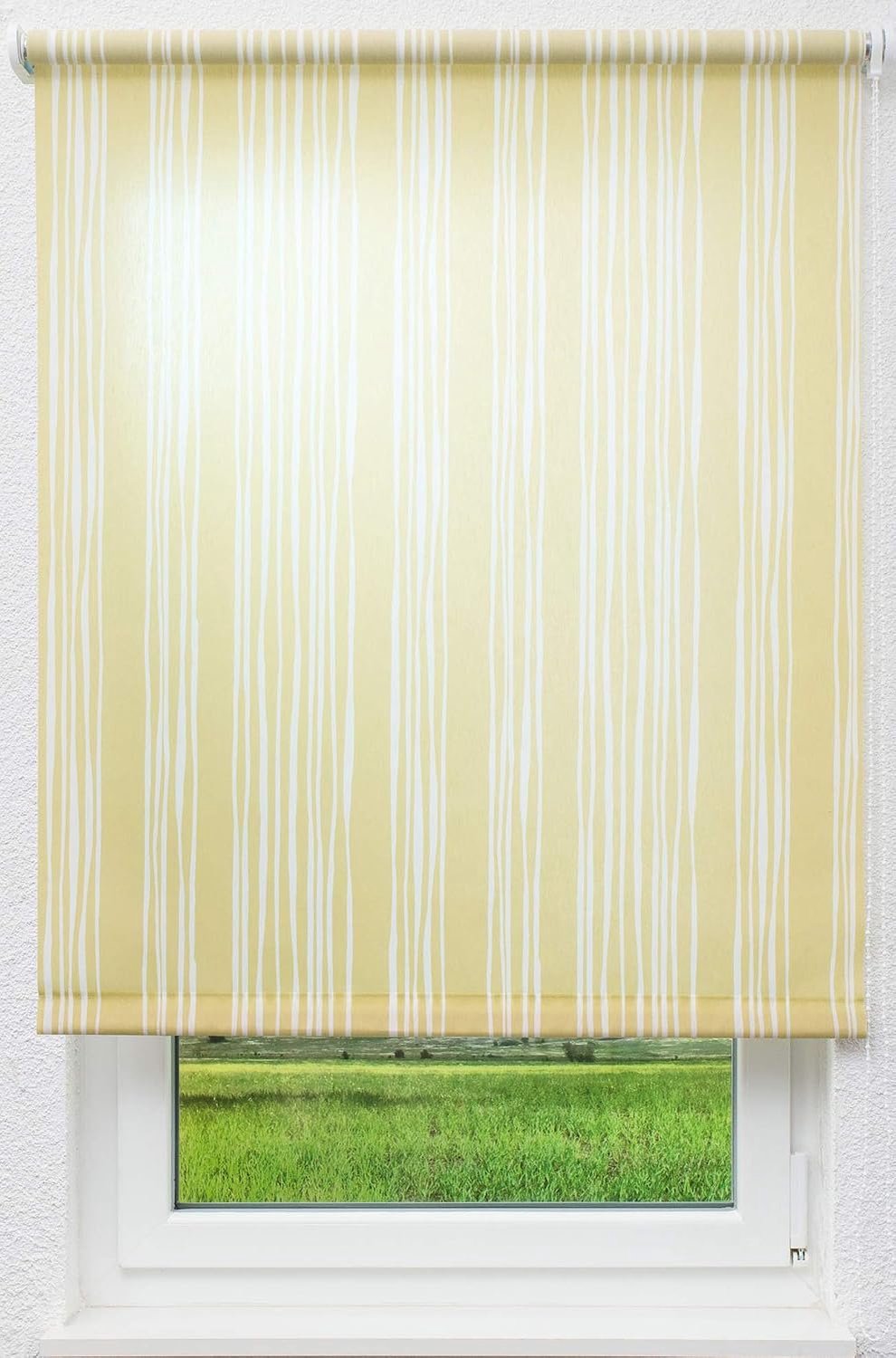 rolgordijn 122x180cm - decoratieve verticale strepen groen - lichtdoorlatend - bescherming tegen inkijk - m-winkel