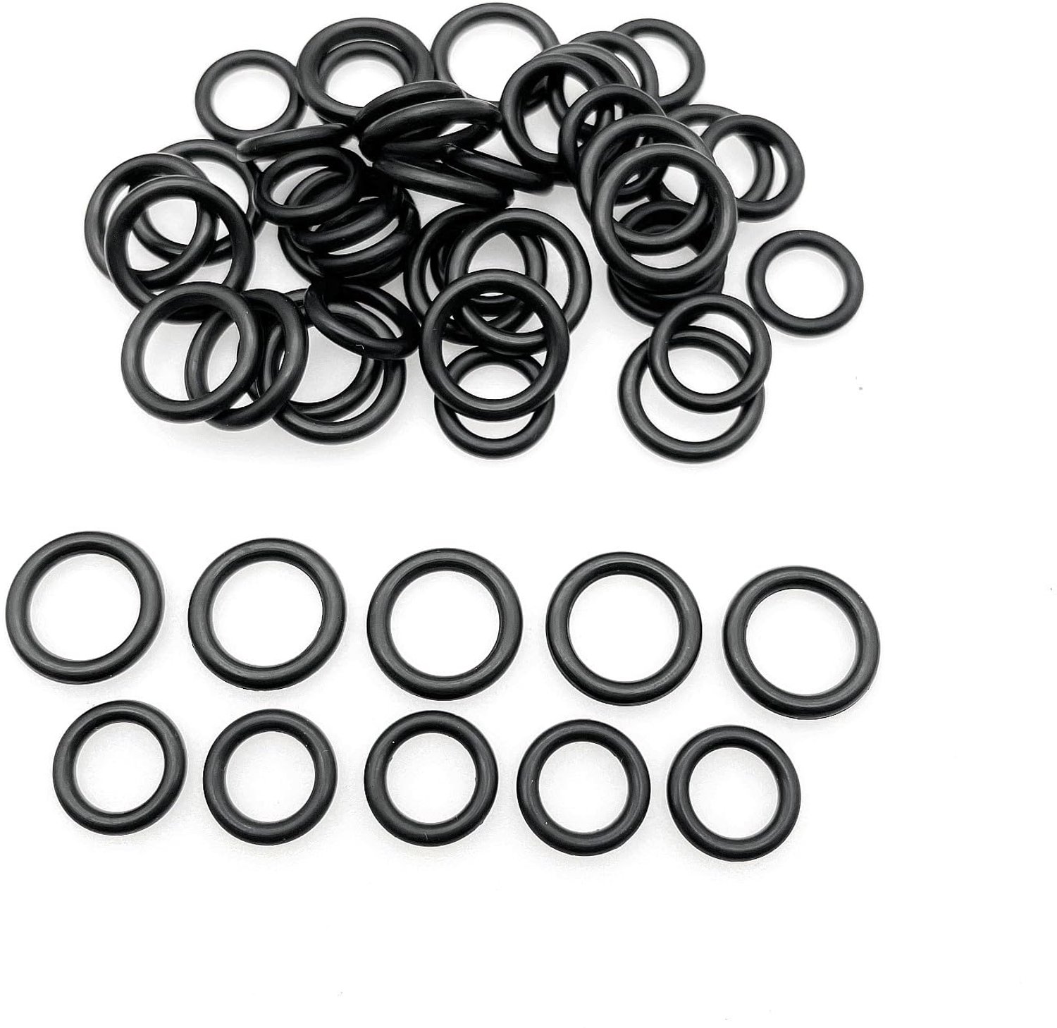 O-ring Dichtingsset voor Hogedrukreiniger - 50-delig - Voor 1/4 inch en 3/8 inch Snelkoppelingen - Zwart - 25 stuks 1/4 inch en 25 stuks 3/8 inch