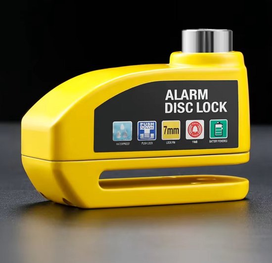 Rieba® Schijfremslot Alarm - Remschijfslot - Inclusief Reminderkabel - Fiets -Motor - Scooter - Remslot - Alarmslot Rem - Schijfrem Antidiefstalslot - Hoge Decibel - Zwart — afbeelding 3