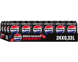 Pepsi - Zero Sugar Cherry - 24 x 330 ml - Tray - Voordeelverpakking