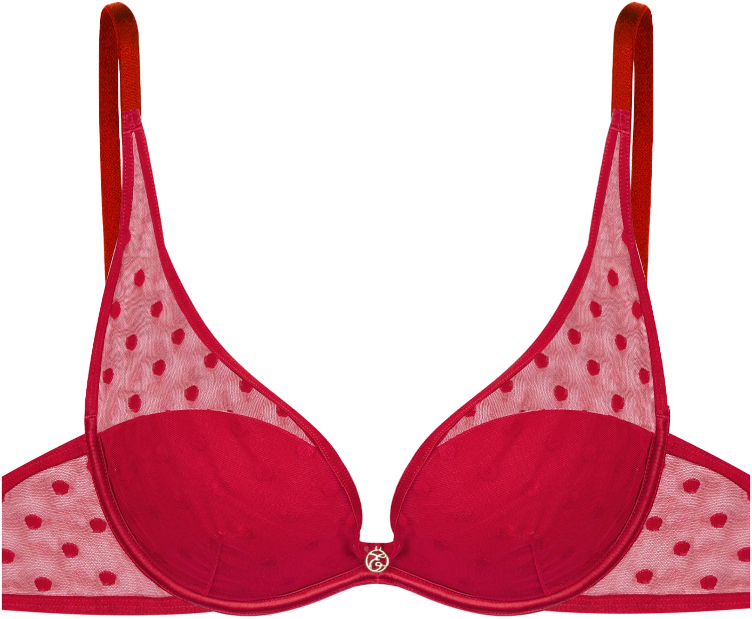 ESOTIQ Izzie - Push-upbeha - Rood - Met beugel - Diep decolleté Rood;Goud