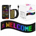 SAABW led-matrixset met paneel, smartphone-app, afstandsbediening en productverpakking.