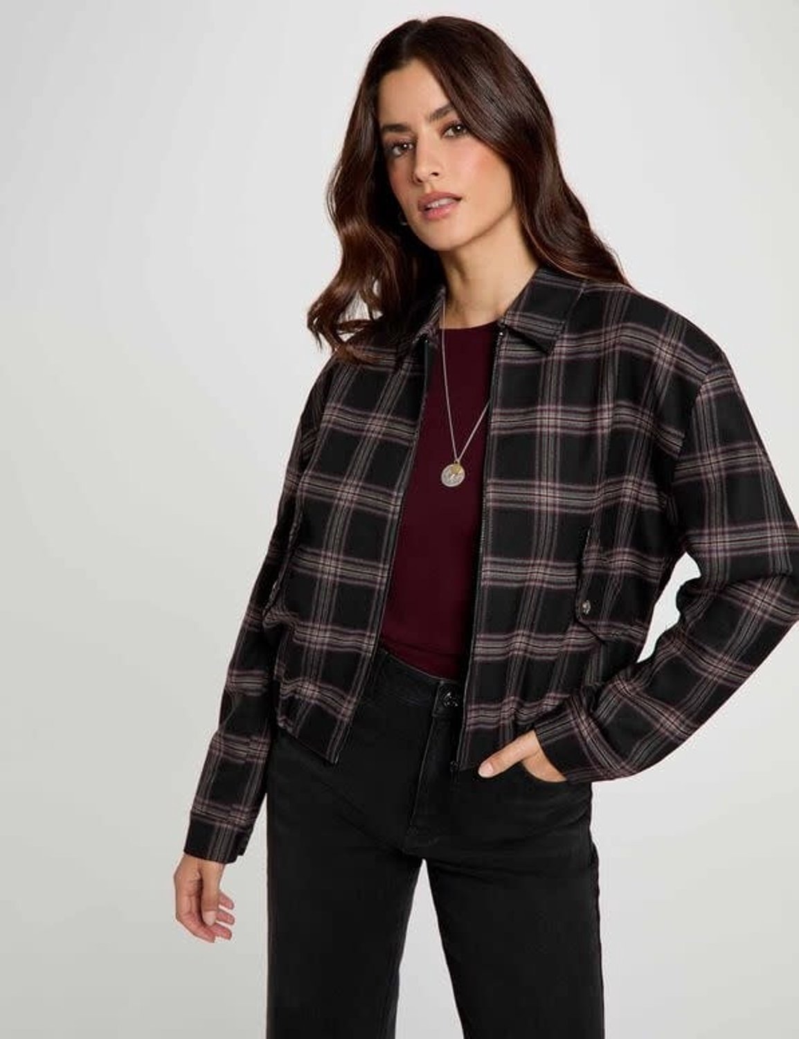 Morgan - Checked jacket 262-VGAB Black - Maat : 44