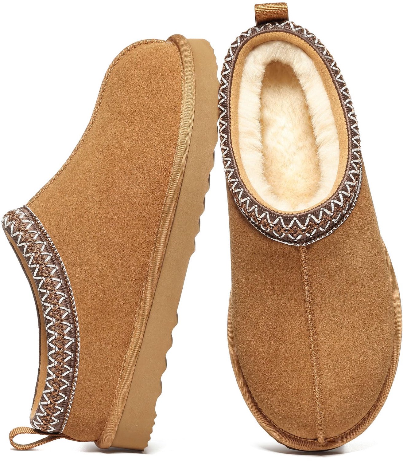 Homaxy Dames Snowboots suède Boots Warme winterschoenen dames Antislip Dunne zool Verdikte voering van imitatiewol – 42 Geschikt voor voetlengte van 26.16cm Kastanjebruin