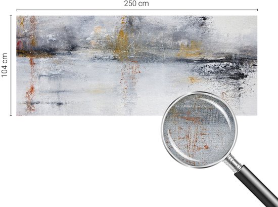 Wallfluent Zelfklevend Fotobehang - Wit Vliesbehang - 250x104 cm - Harmonieuze Abstractie Behang Zonder Lijm - Slaapkamer behang Abstractie - Scheurbestendig Behang - Polyester Behang