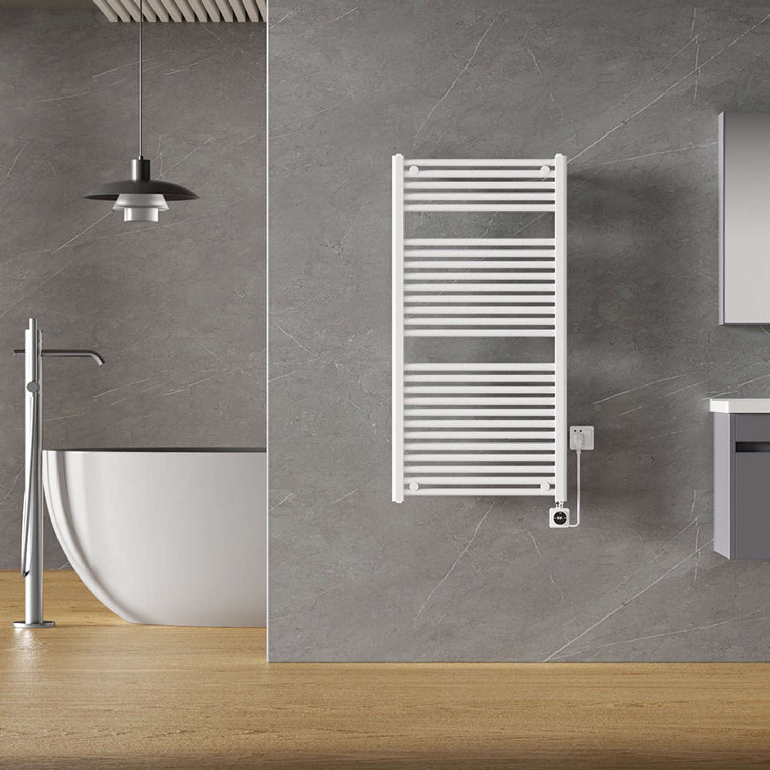 Wiesbaden Elara Elektrische Radiator Smart WiFi 181,7 x 45 cm - Glans Wit – foto 4