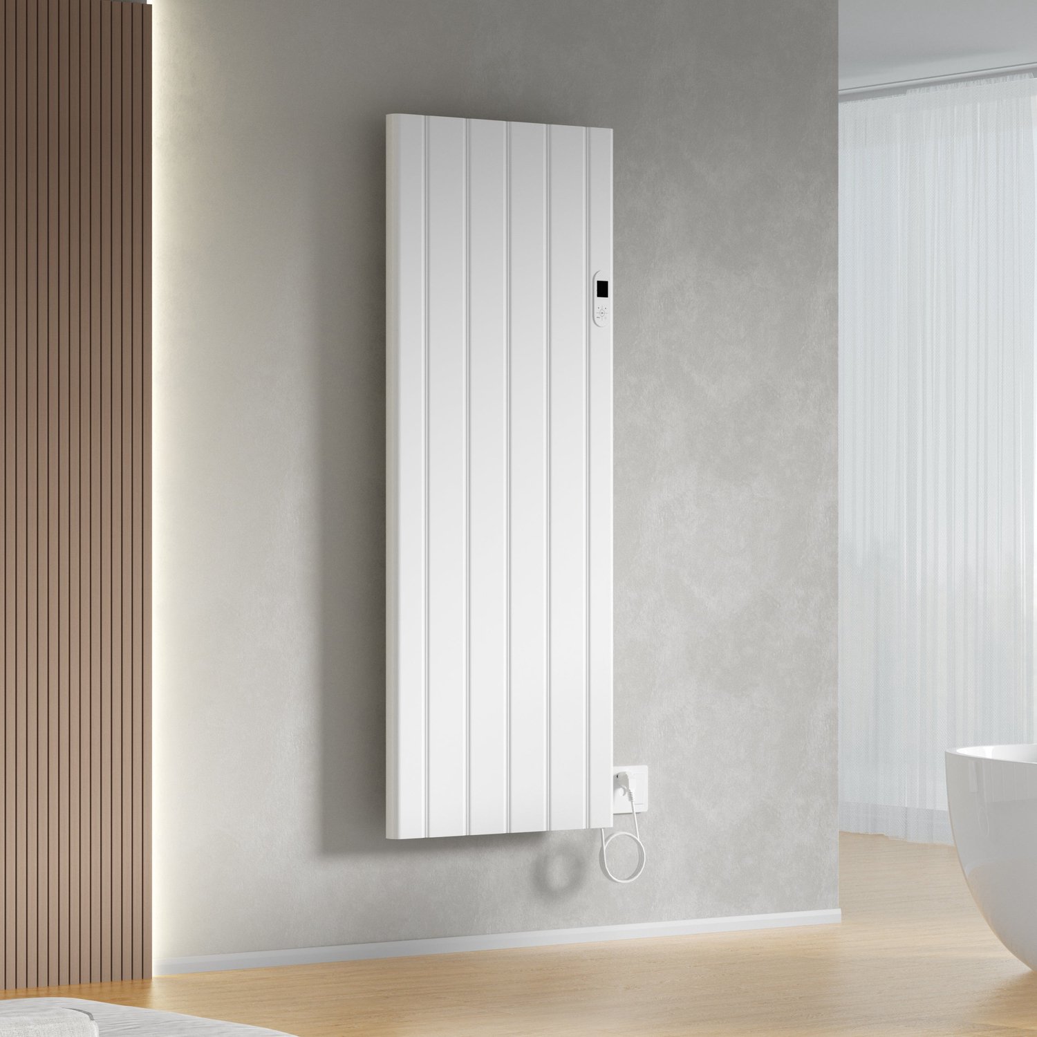 BELRAD elektrische radiator 1600x608x90 mm - Mat zwart - Programmeerbare thermostaat + Smart wifi - 2000W – foto 5