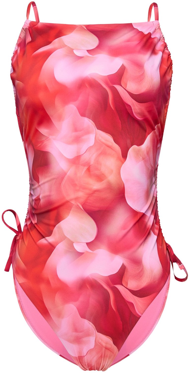 ESOTIQ Solenzara - Badpak - Abstracte print - Halternek - Roze Roze;Rood;Oranje