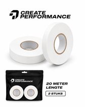 CREATE PERFORMANCE Voetbal Sokkentape - Sporttape - Wit - 2 Stuks - Inclusief Tape Tasje