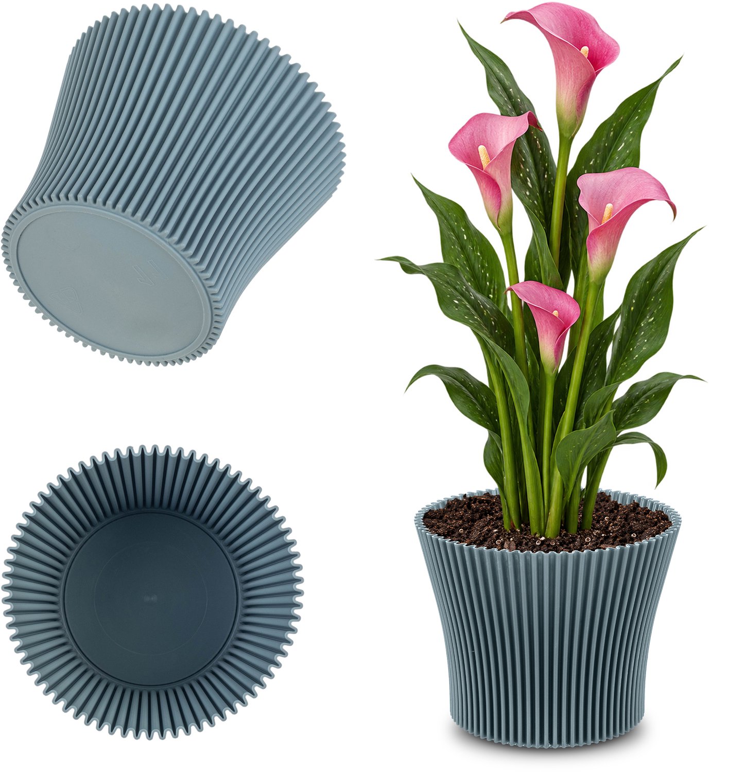 Groene Kunststof Pot 17cm - Stijlvolle Plantenbak voor Binnen & Buiten