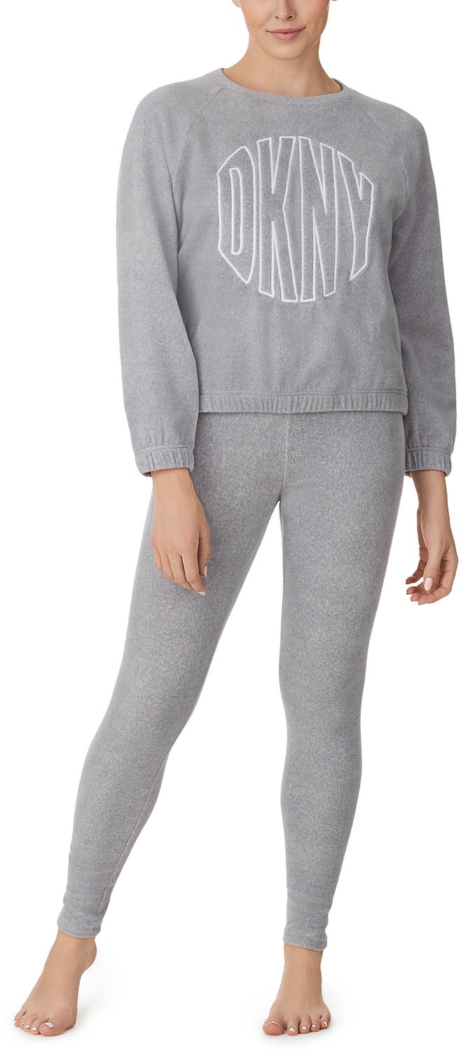ESOTIQ DKNY - Damespyjamaset - Grijs - XS - Lange mouwen