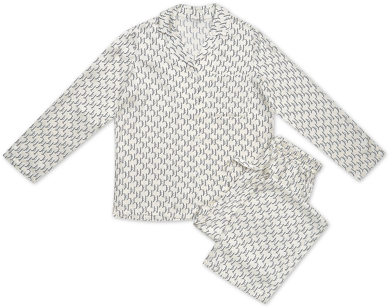 ESOTIQ Karl Lagerfeld Monogram - Damespyjama - Wit