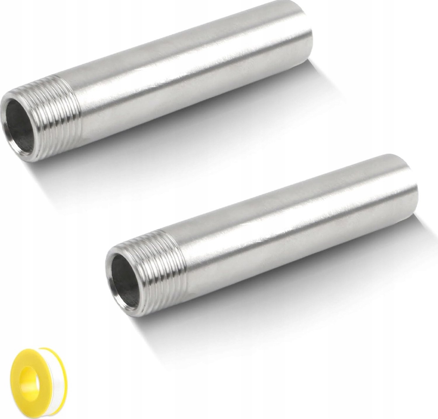 Merkloze Kraanverlenger 1/2" 100mm RVS - 2 Stuks