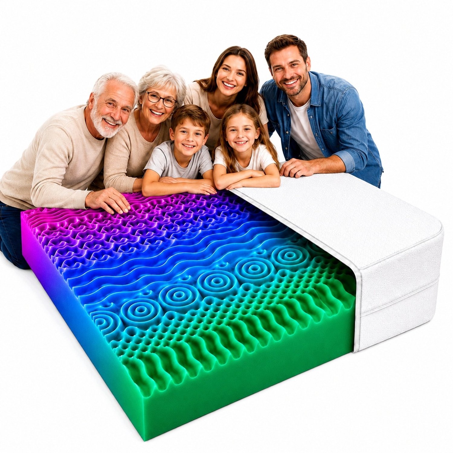 MATERACE Z GÓR 10cm Schuimmatras 9 Zones H2 90x200 - Comfort & Steun