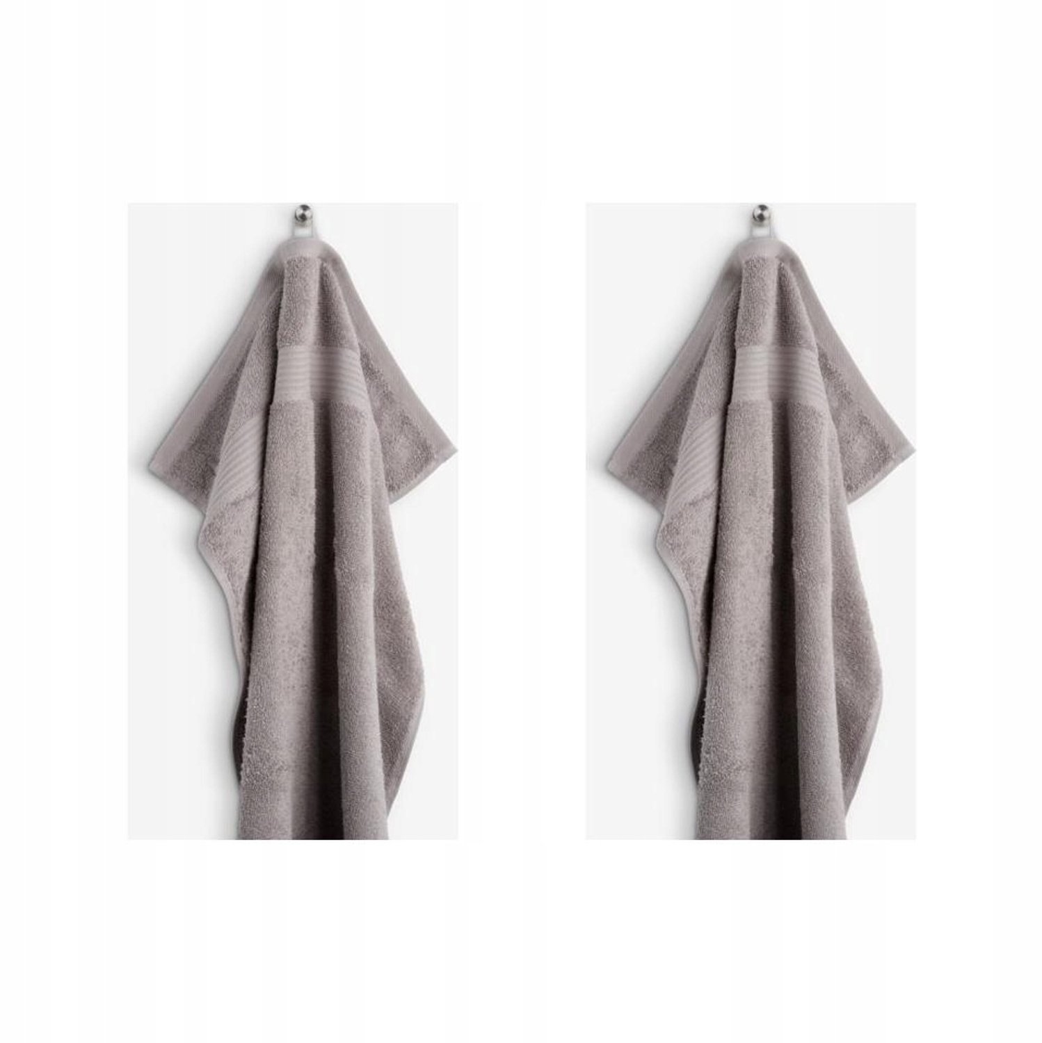 2x Karlstad Katoenen Handdoek Grijs 50x100cm 500g/m²