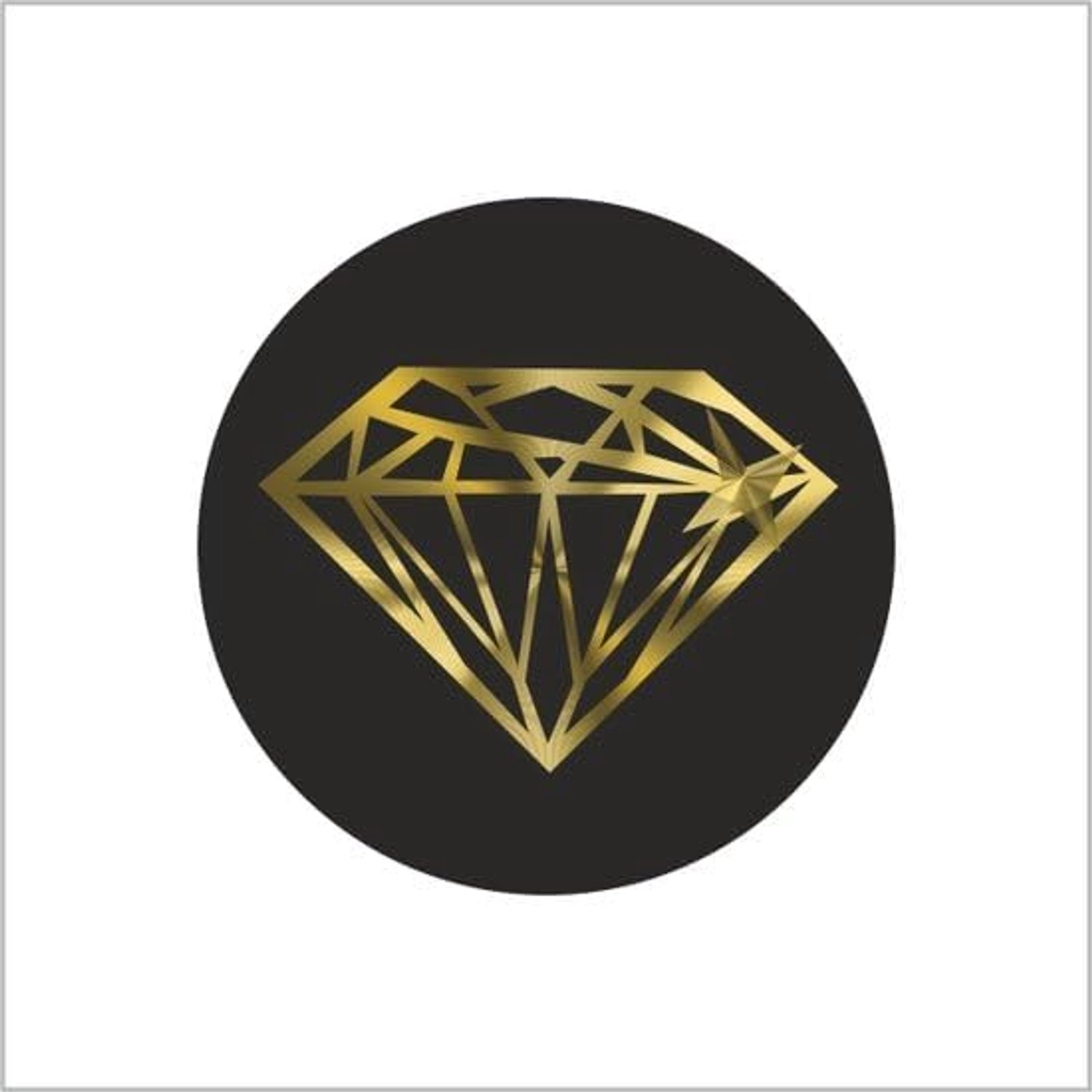Sticker 35mm - zwart/goud - premium kwaliteit - perfect voor verzegelen - Homevero