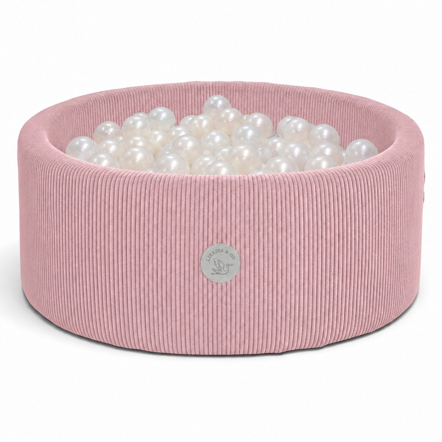 Liefjes & Co Corduroy Roze Ballenbak Met 200 Ballen – Baby & Kinder Ballenbad – Zacht Foam – Speelgoed