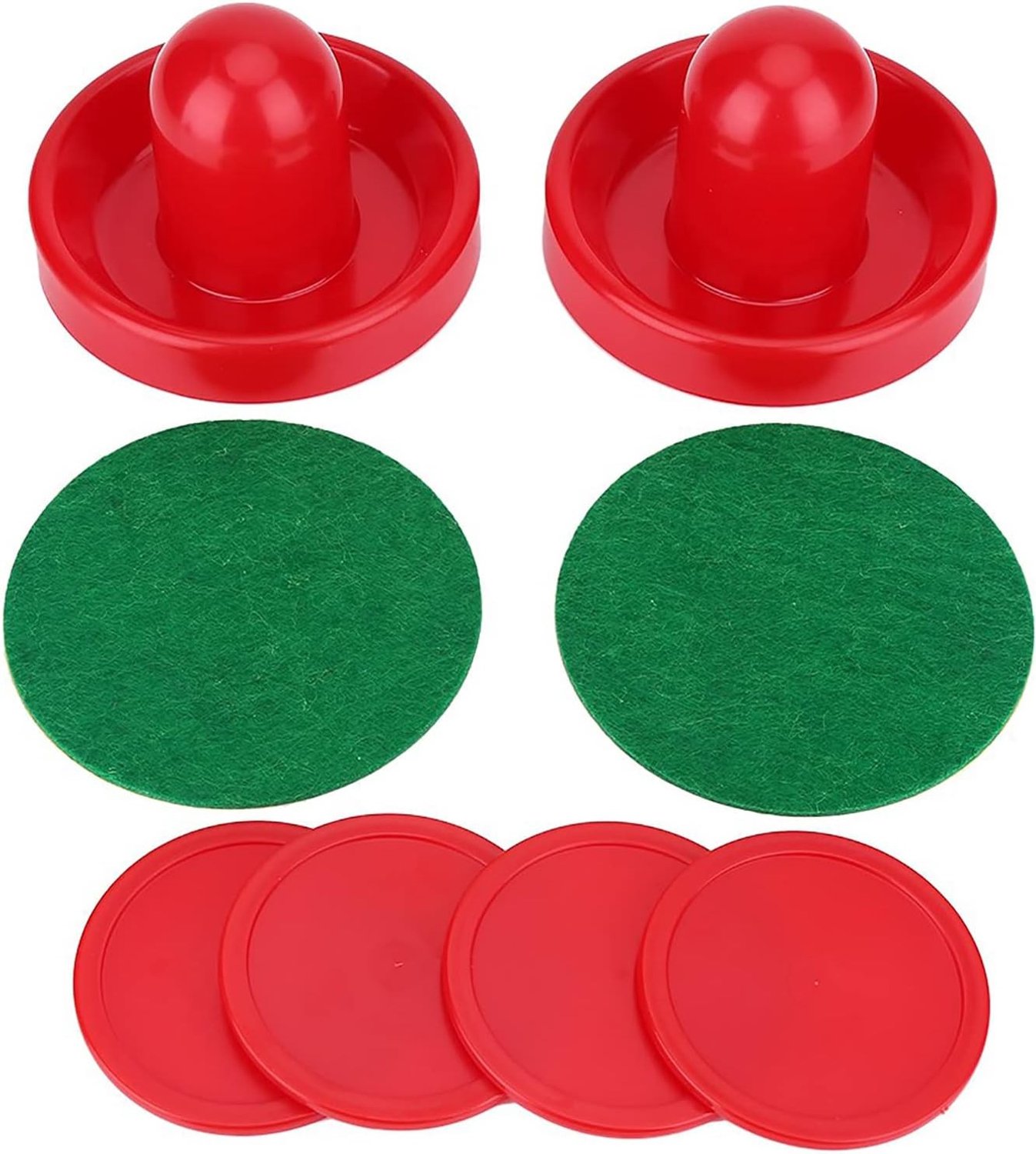 Vervangingspucks en Pushers voor Air Hockey Tafelspel - 2 Putters en 4 Pucks (M 76mm)