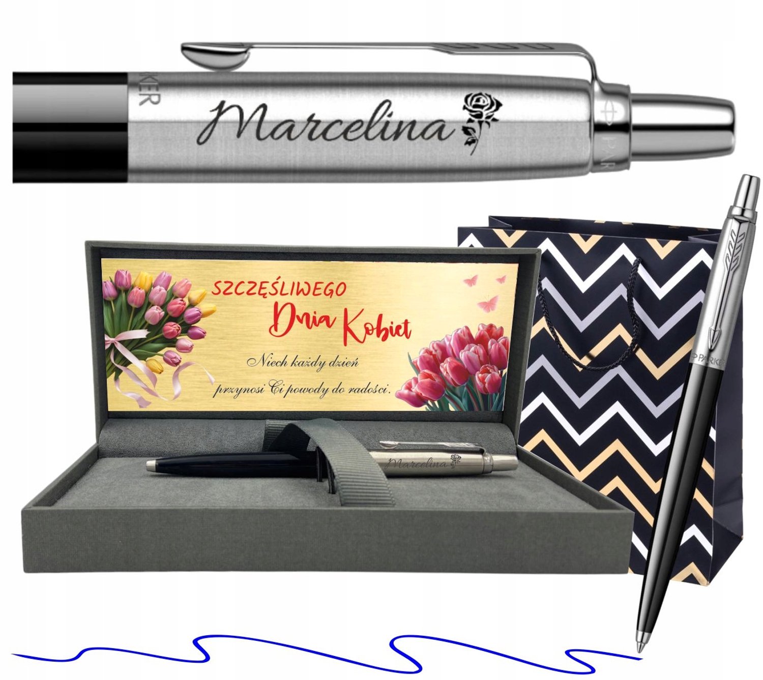 Parker Jotter Zwart Pennen met Gravure & Cadeaubox - Perfect Cadeau