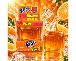 NeeDoh® Nice Cube Frisdrank – Squishy – Fidget Speelgoed – Anti-Stress Knijp Speeltje – Oranje