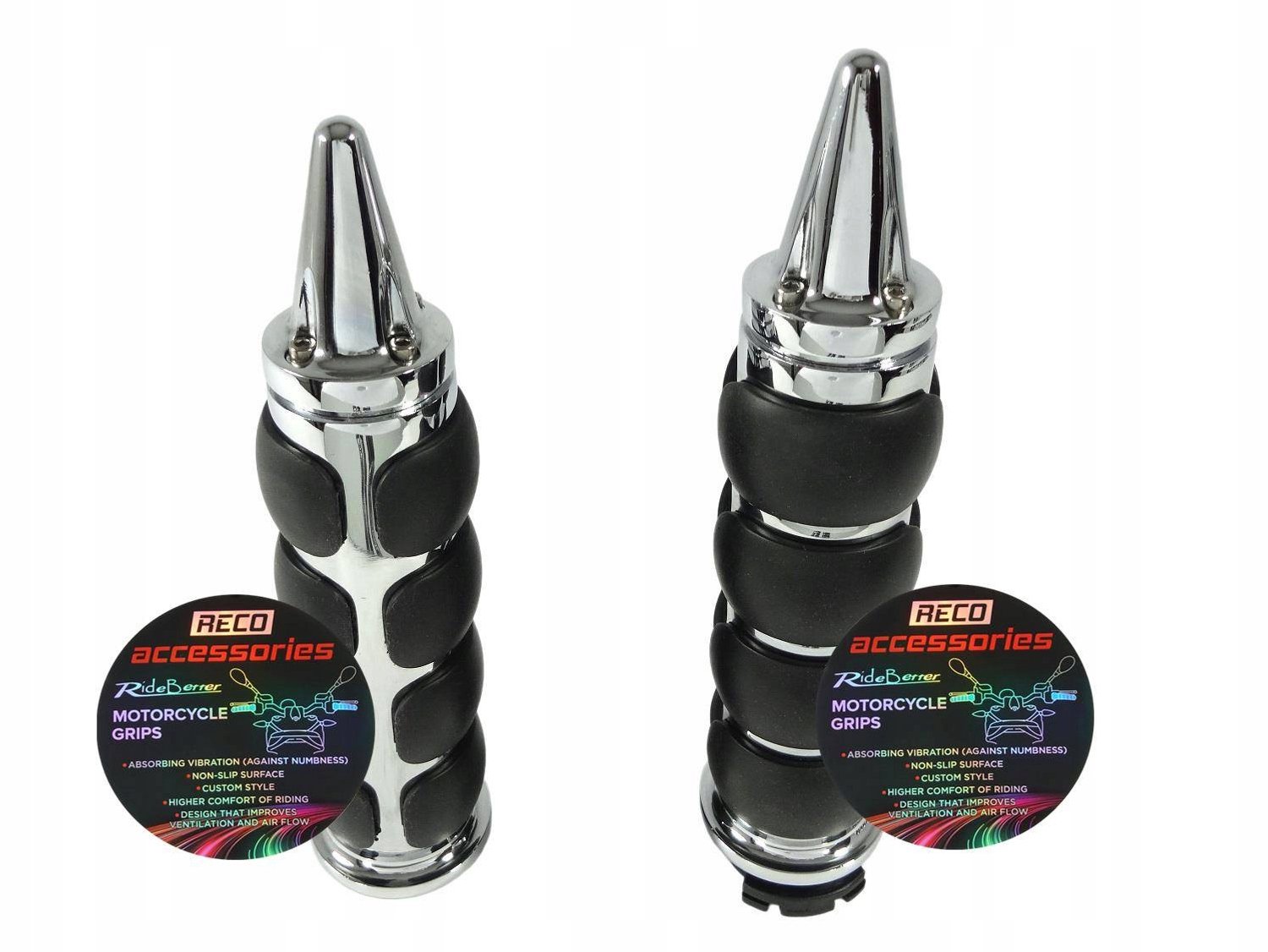Aluminium Chrom Gripten met Trillingsdemping voor Motor (1 inch)