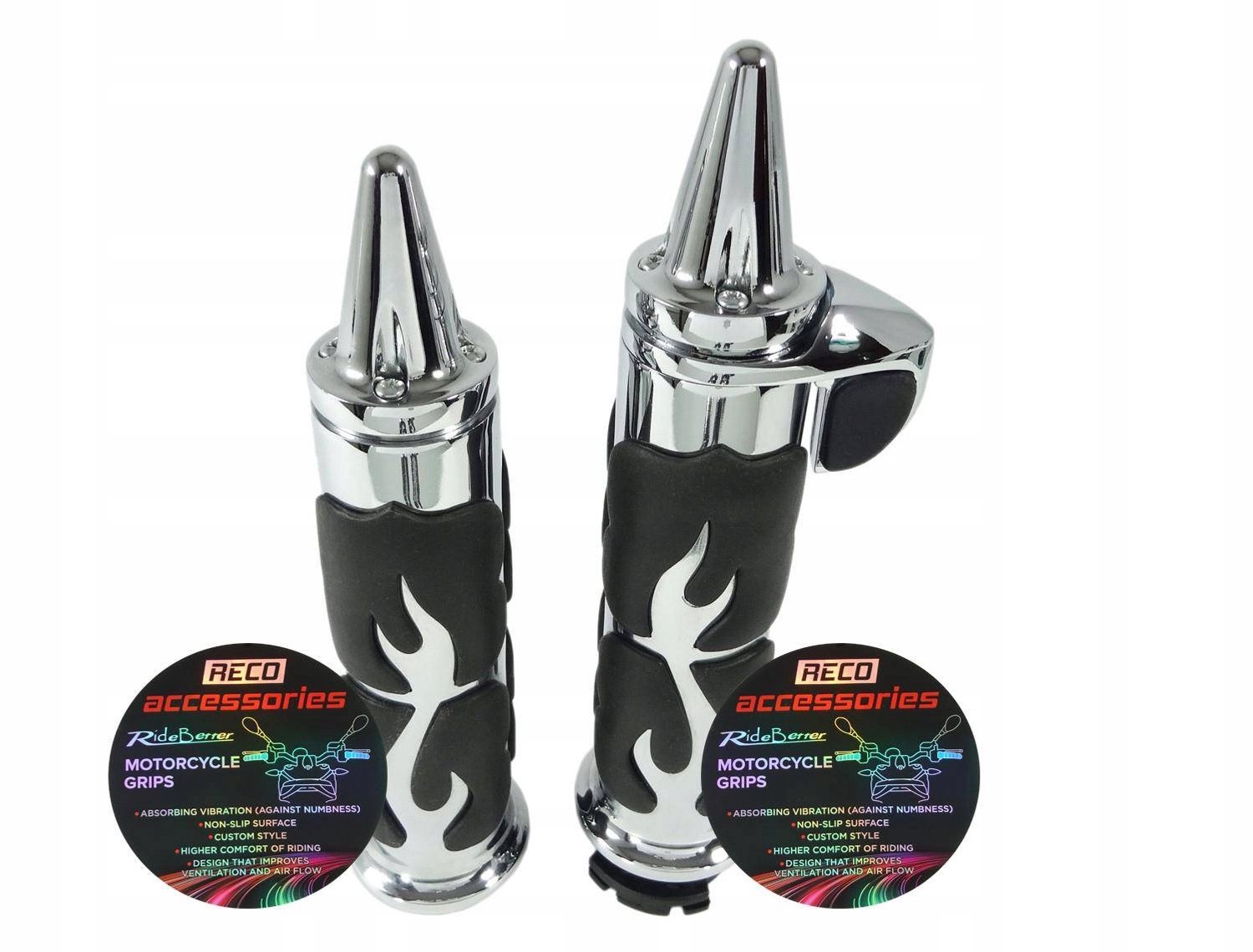 Chromen Motor Grips met Cruise Control & Vibratiedemping
