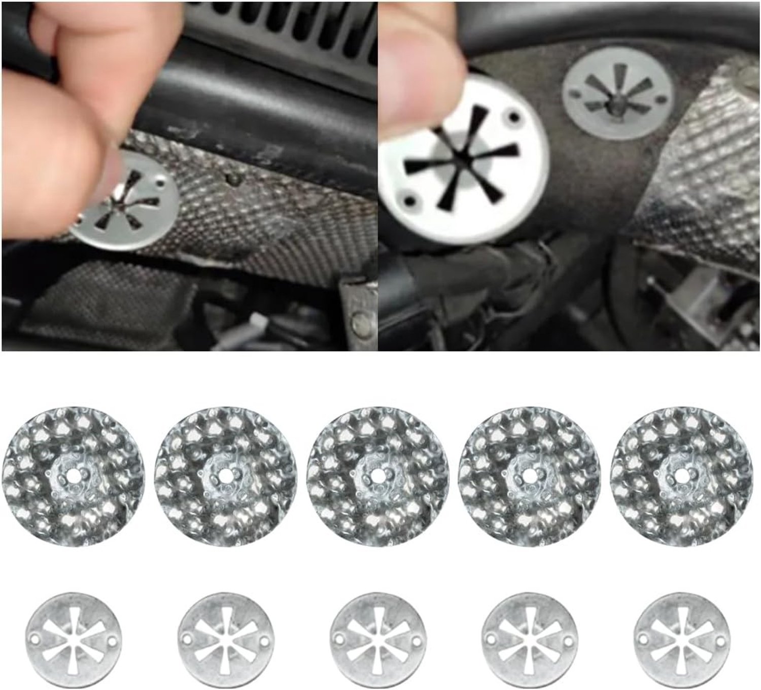 Metalen Bevestigingsclips voor Warmtebescherming, Star Washers en Fasteners voor Auto-uitlaten en Onderste Body