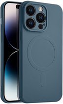 Casify Siliconen Hoesje geschikt voor MagSafe iPhone 14 Pro Hoesje - Blauw