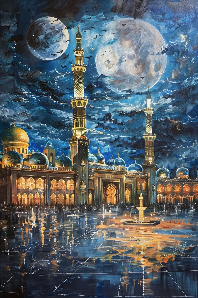 Moskee Poster - Schilderij - Cultuur - Islamitische - Architectuur - Oosterse Kunst - Traditie - posters - formaat 70x100cm - Wanddecoratie - L2610RTB