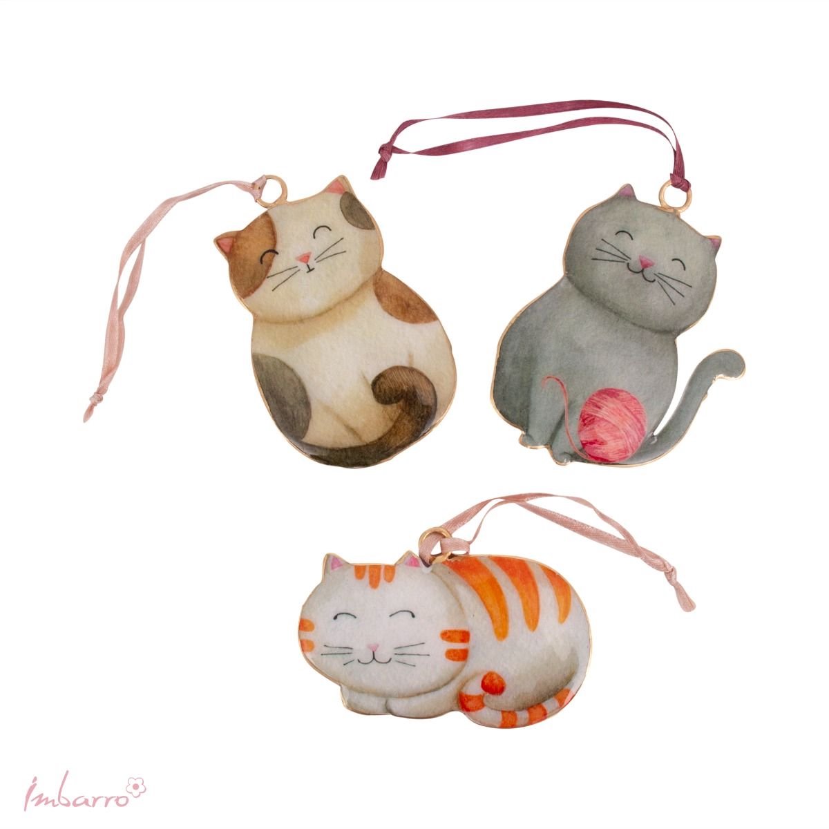Imbarro Home & Fashion - Hangertjes Felina, set van 3 - Multi - 7 X 9 CM / 5.5 X 9 CM / 8 X 5.5 cm