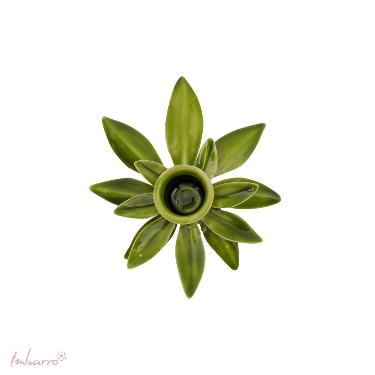 Imbarro Home & Fashion - Kandelaar Isobel Green - Groen - L:13 W:11 H:3.50 cm