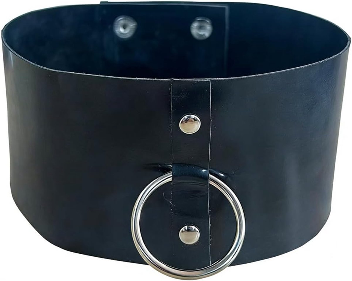 Fashion Latex Halsband met O-ring,Handgefertigter Naturkautschuklatex met Verstellbarer Rückenschnalle