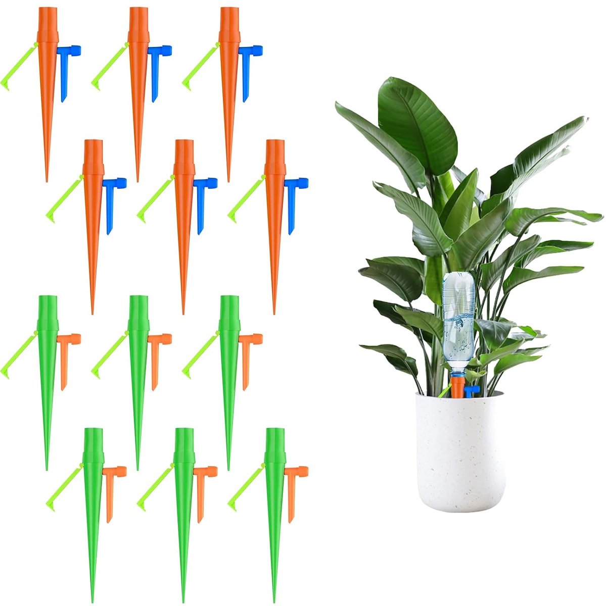 12 stuks, automatische irrigatieset, irrigatiesysteem, balkon, planten, irrigatie, kamerplanten, irrigatie, voor potplanten, tuinplanten, bloemen, outdoor