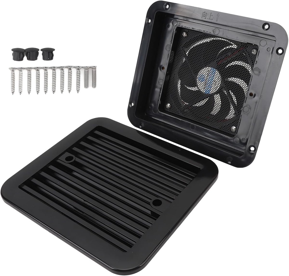 Afzuigventilator voor caravan, zijventilator voor camper, 24 V, unidirectionele stil, sterke windafzuigventilator, camperaccessoires