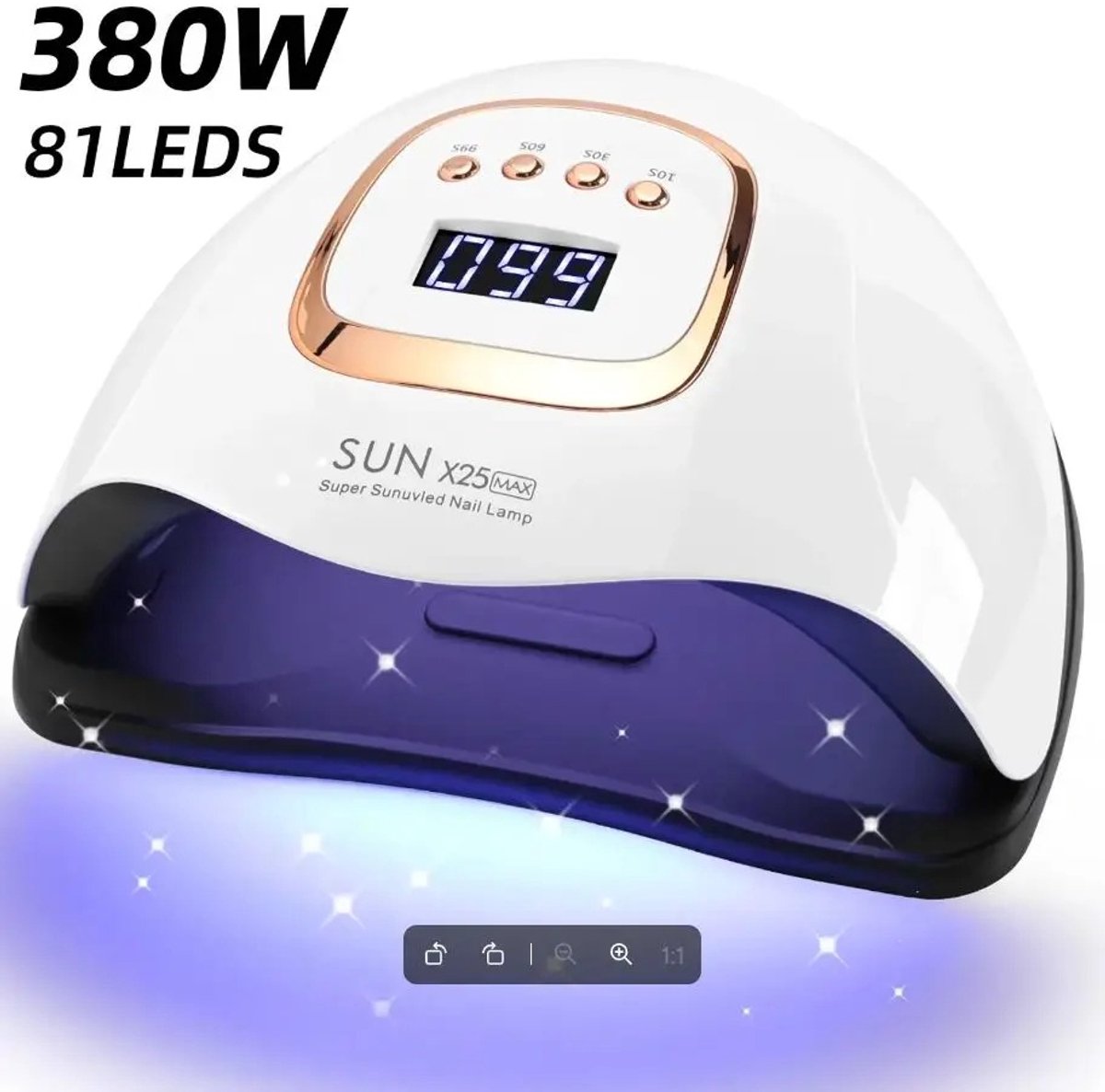 Cherrys Finds - UV LED Nagellamp - Gelnagels Drogen – Professionele Nageldroger Met Automatische Sensor – Manicure & Nagelsalon Gebruik - Uv Lamp - Uv Lamp Gelnagels - Wit