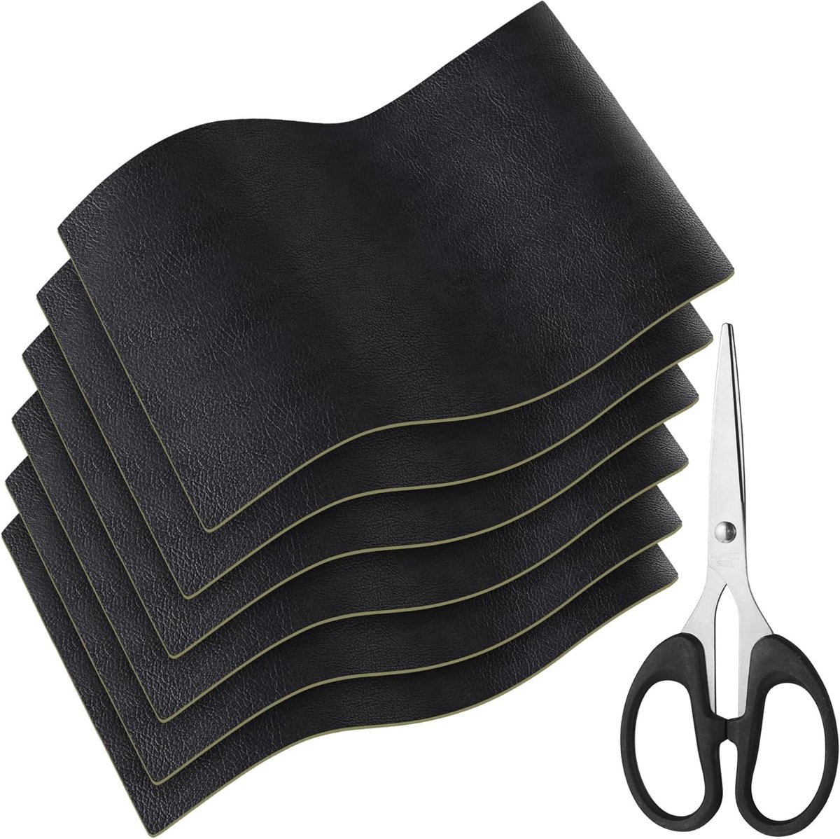 Kunstleer zelfklevend, 6 stuks 20×30cm kunstleer, leer patches zelfklevend, voor autostoelen, banken, meubels leer reparatie