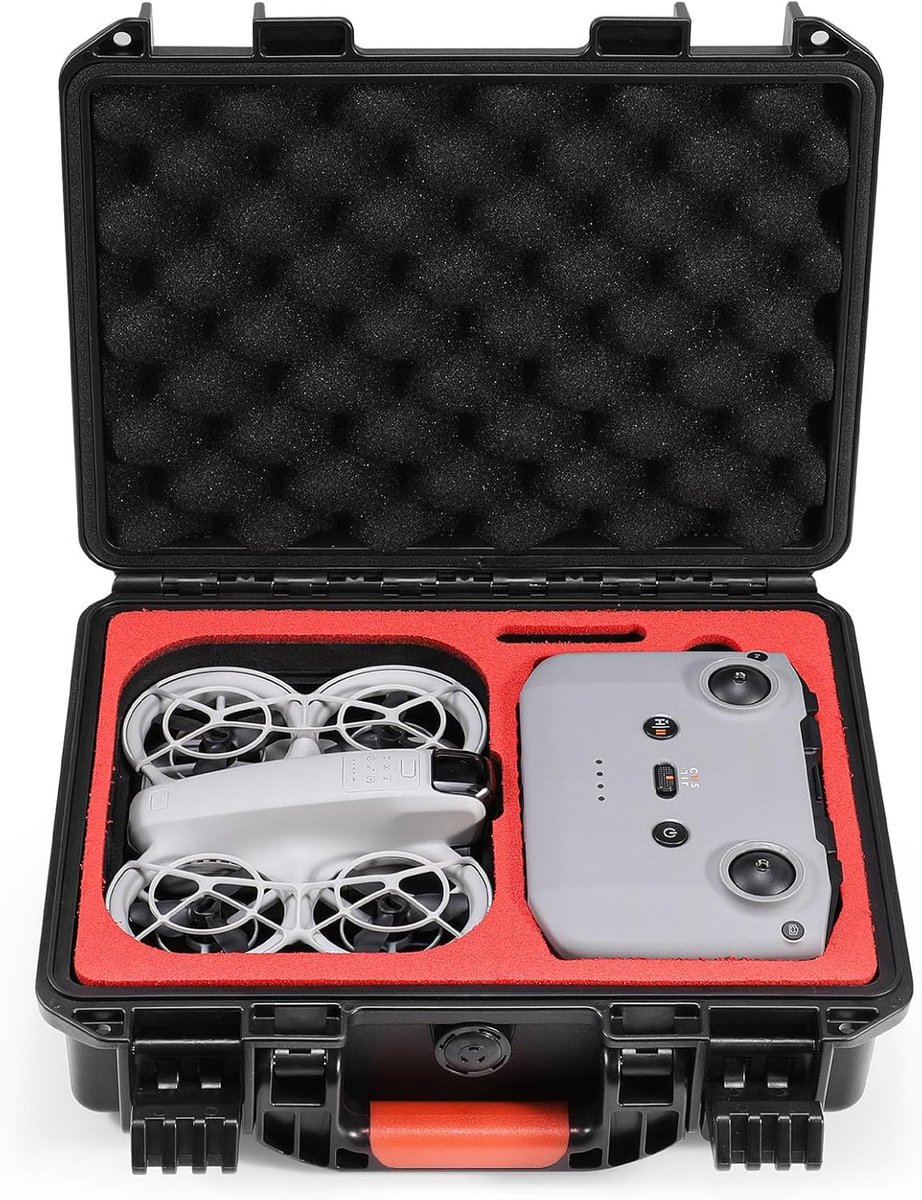 Waterdichte harde koffer voor DJI Neo Fly More Combo (RC-N3-controller), zwart/rood, modern