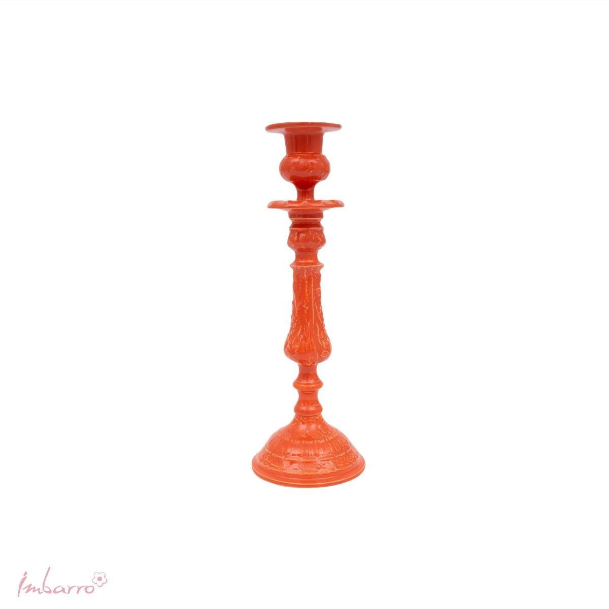 Imbarro Home & Fashion - Kandelaar Dulce Orange - Oranje - L:8.50 W:8.50 H:25 cm