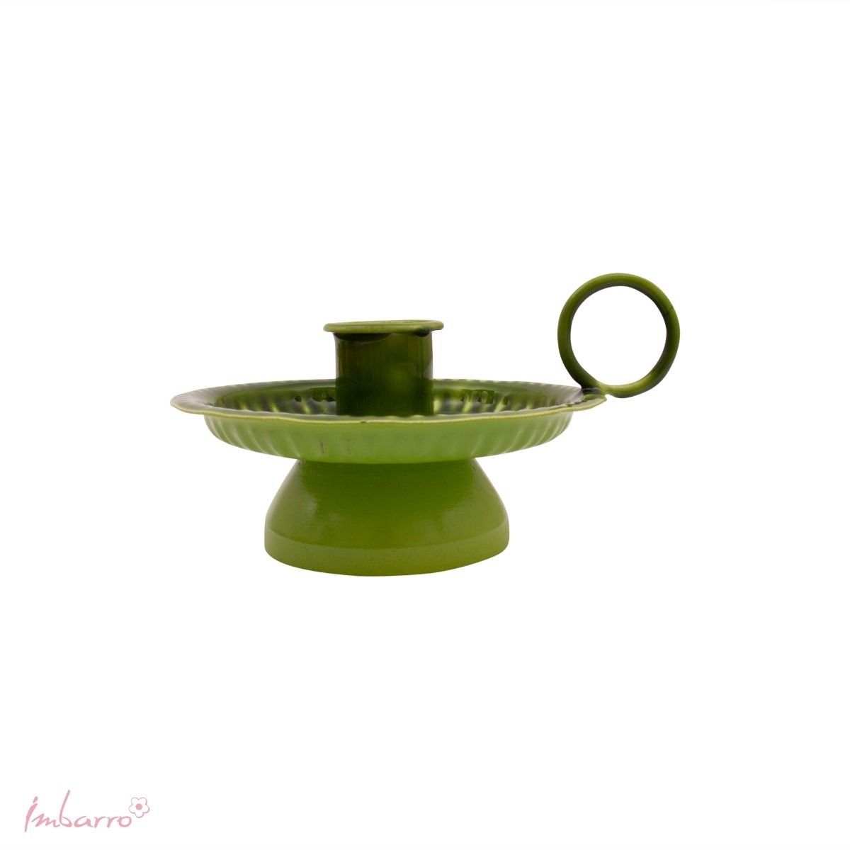 Imbarro Home & Fashion - Kandelaar Imre Green - Groen - L:12 W:10 H:6.50 cm