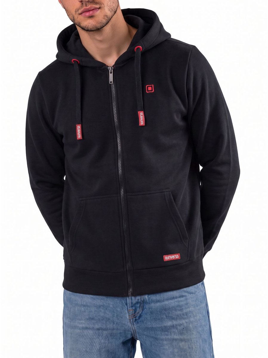 riverso Heren Sweatjack RIVNoah regular fit Veelkleurig L Volwassenen Hoodiejacket - Sweatvest