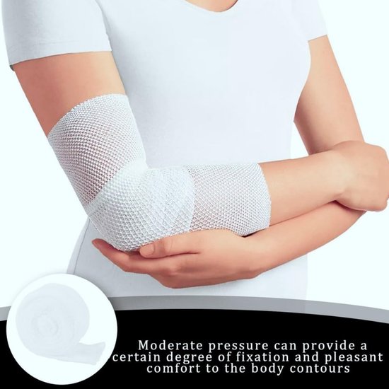 Elastische Buiskous voor Wondverzorging, Compressie en Ondersteuning - 2m x 3.8cm Mesh Verband voor Arm en Been — afbeelding 5