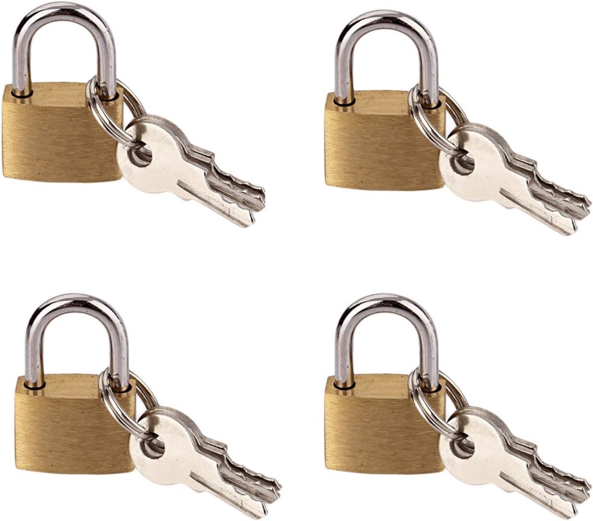 Veiligheidsslot met Sleutels - Lange Hengsels, Solide Messing, Ideaal voor Sportlockers en Koffers