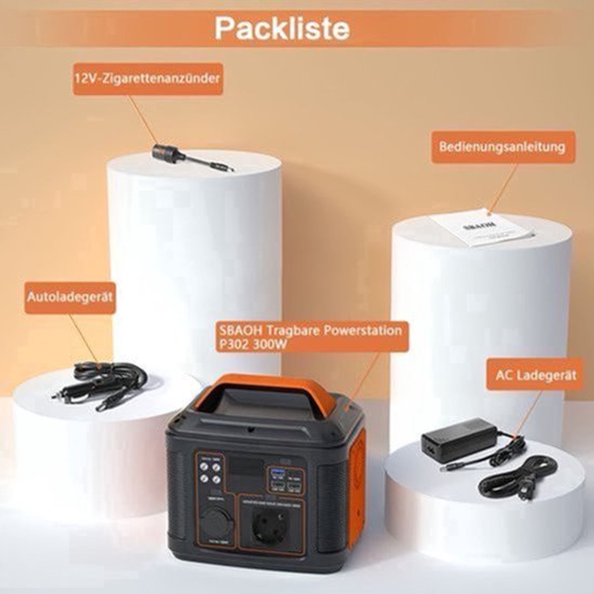 Draagbare Energiecentrale – Powerbank – Generator – Noodstroom – Accupack – 300W Vermogen – Lichtgewicht ABS Behuizing