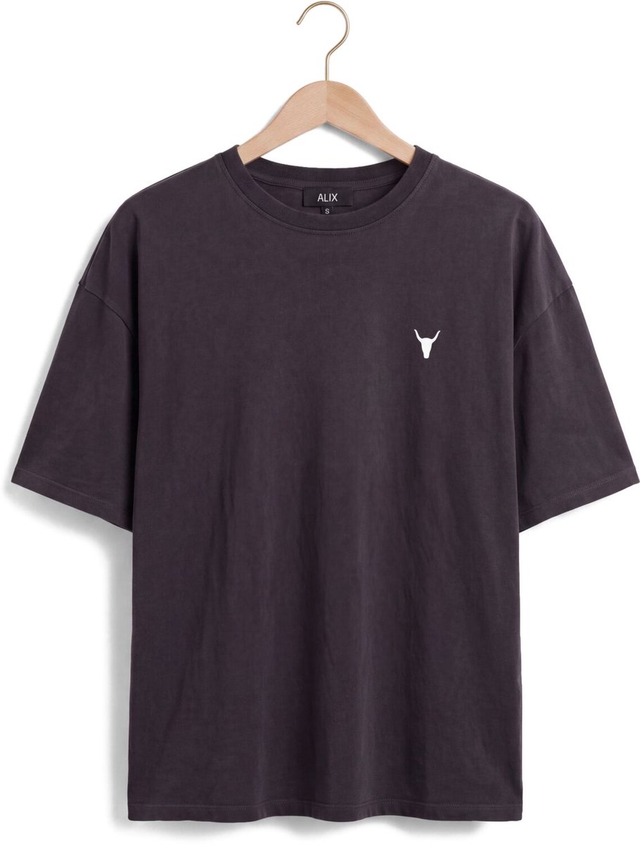 Alix The Label Ladies Knitted Tour T-shirt Tops & T-shirts Dames - Donkergrijs - Maat L