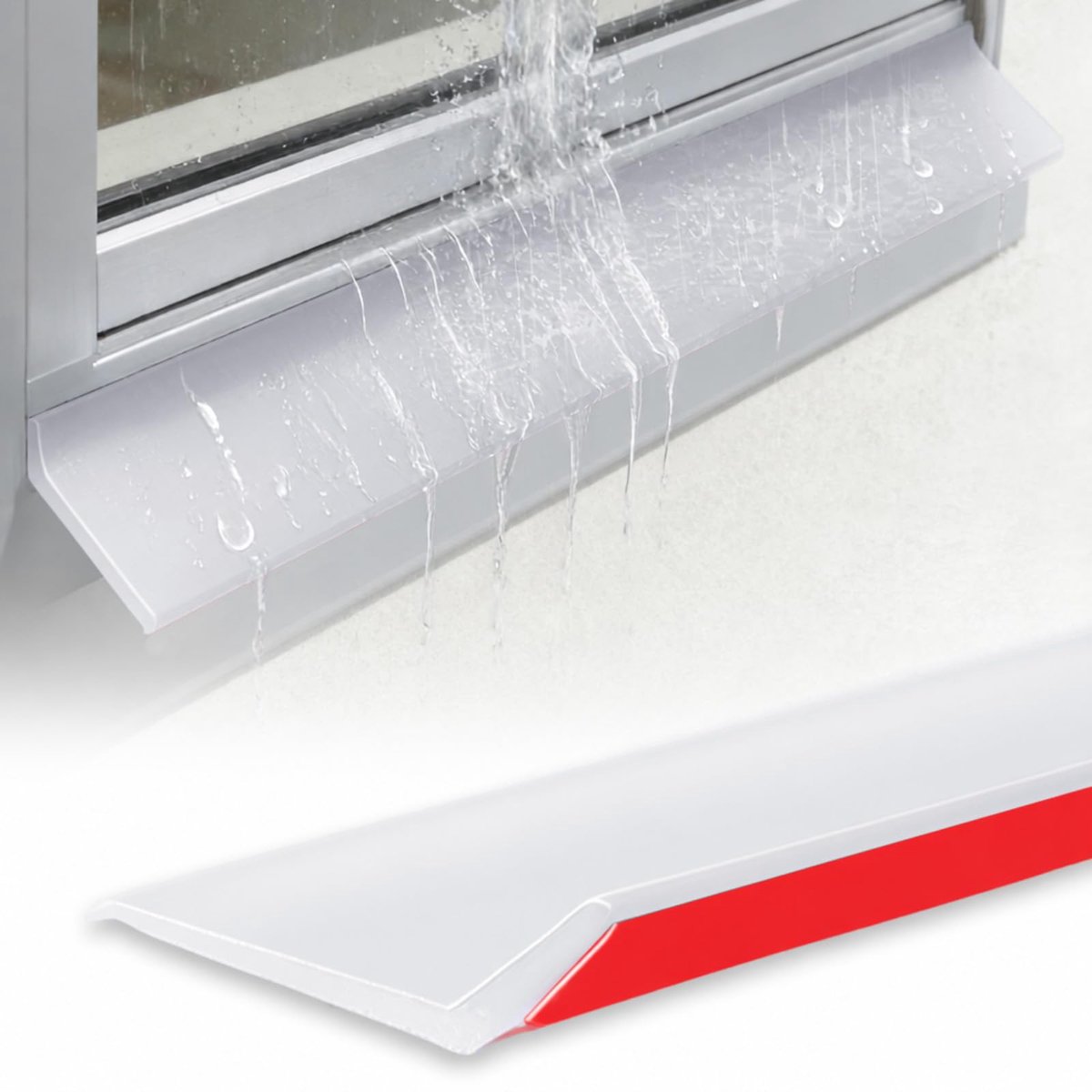 Zelfklevende regenbeschermingsstrip van rubber, 4,5 cm x 1 m, buigbare raamafdichting, druppelbescherming voor deuren - ShopVlot