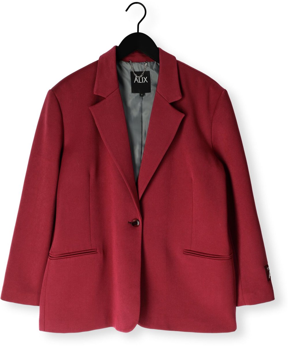 Alix The Label Ladies Woven Oversized Blazer Blazers Dames - Bordeaux - Maat L