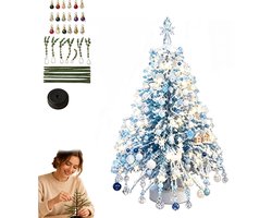 Kralenset - Kerstboom met verlichting - DIY Kerstboom van Kleurrijke Kralen - Kerstboomverlichting - Kerstboomversiering - Kerstboomset van kralen - Kerstmis - Kerstboomrok - Zelfgemaakte kralenknutselwerkjes - Blauw