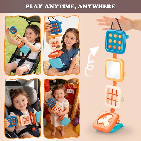 8-in-1 activiteitenkubus – Montessori busy board speelgoed – sensorisch speelgoed — afbeelding 4