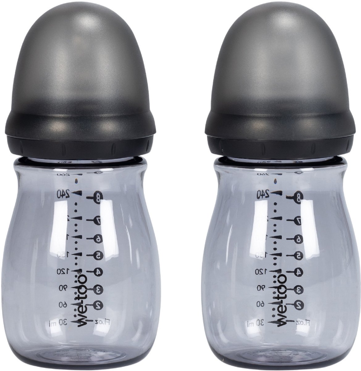 We-Too Standaardfles PPSU - 260 ml - Black - 2-pack