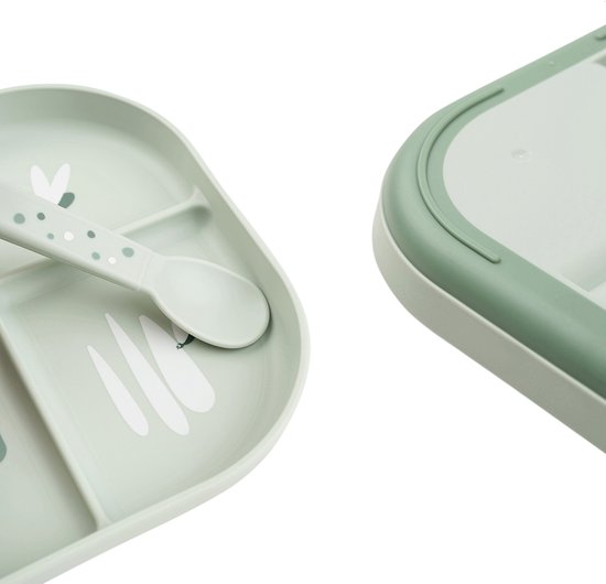 Done By Deer Foodie Compartment Plate Croco Green van Done by Deer — afbeelding 4